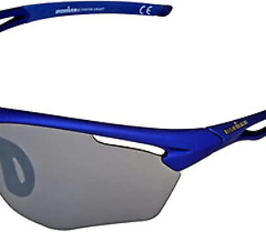 Foster Grant Sunglasses Men's Ironman Semi Rimless Wrap Frame Metallic Navy (i54