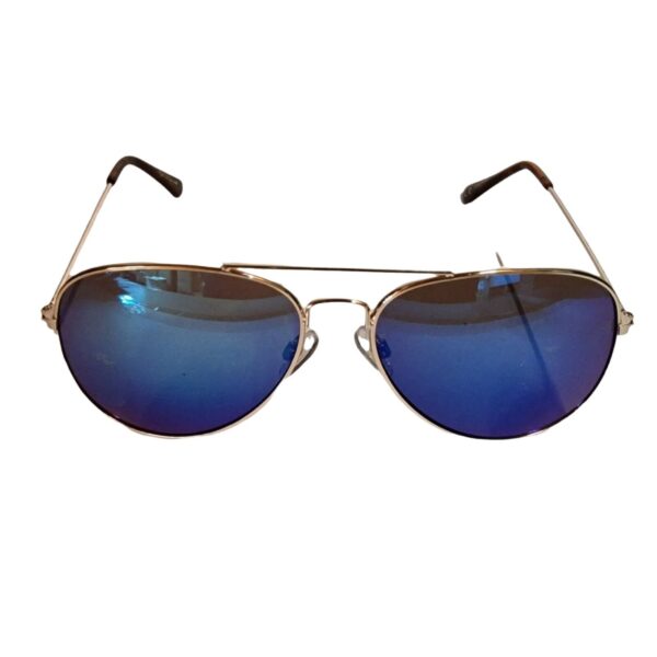 Foster Grant Blue Mirror Lenses Gold Unisex Sunglasses (H27)