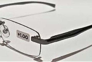 FOSTER GRANT - READING GLASSES - TODD GUN - RIMLESS ULTRA THIN LIGHTWEIGHT FRAME