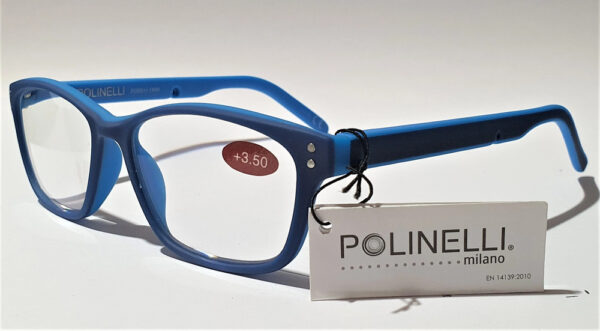 Polinelli® MILANO Quality Premium Reading Glasses - Navy / Aqua