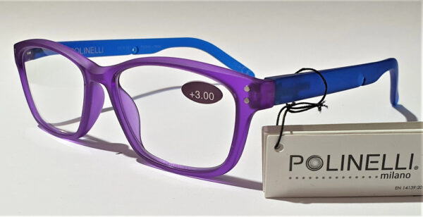 Polinelli® MILANO Quality Premium Reading Glasses - Purple / Aqua