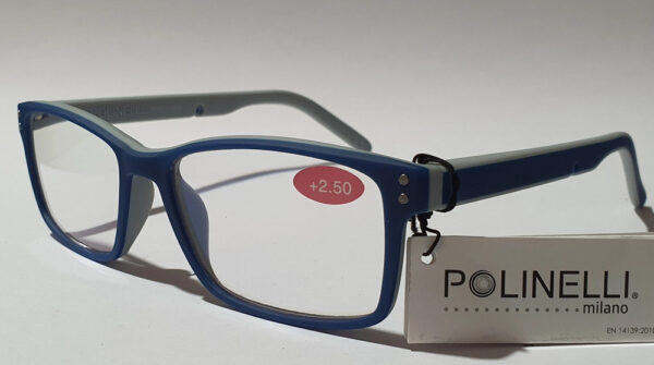 Polinelli® MILANO Quality Premium Reading Glasses - Navy / Grey