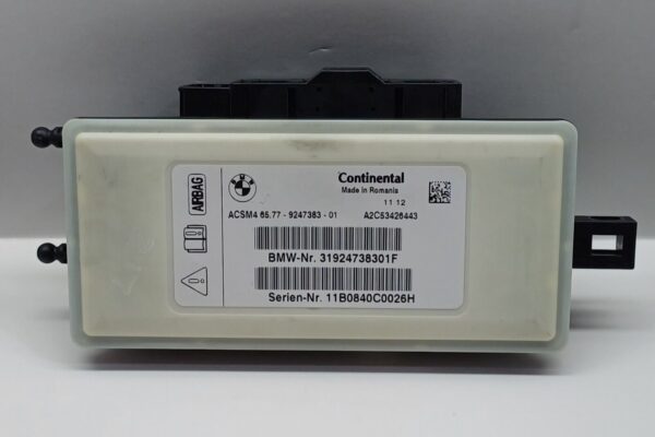 BMW X3 F25 2011 AIRBAG CONTROL MODULE UNIT ECU 9247383