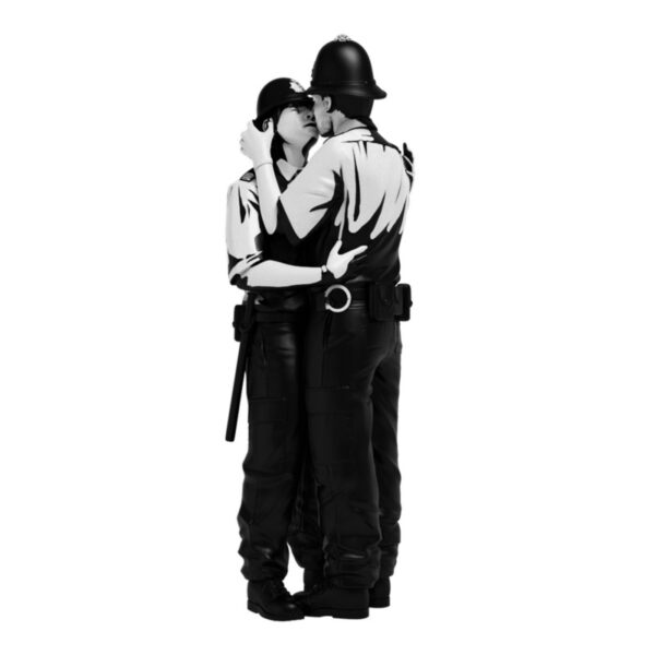 Mighty Jaxx Banksy Kissing Coppers Limited Statue Fashion Collectible New Stock